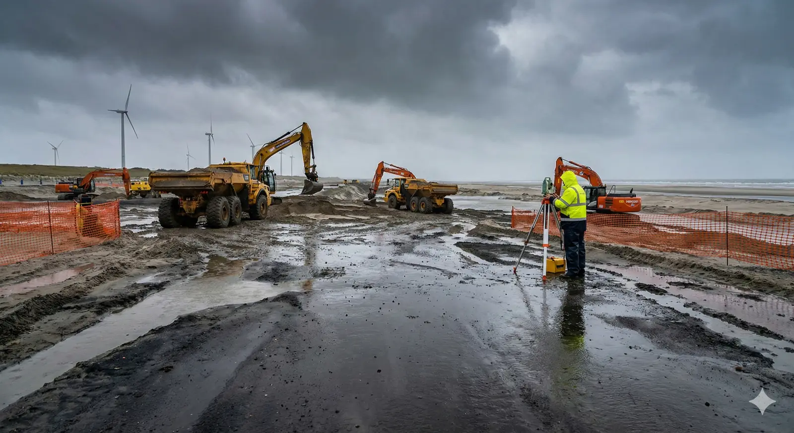 Vermessung auf der Großbaustelle