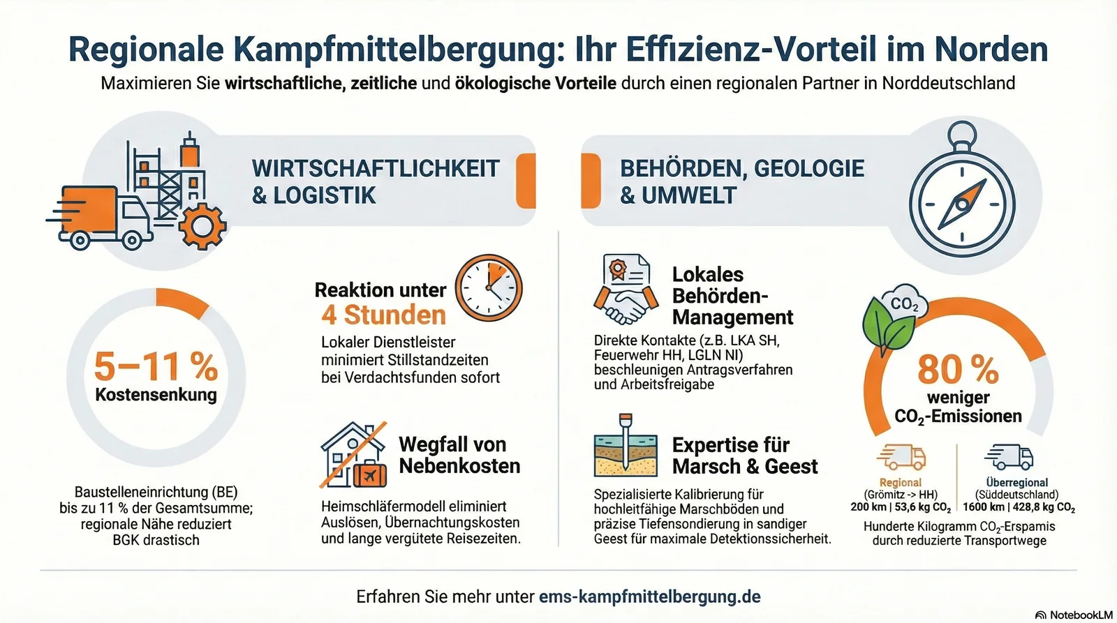 Infografik Regionale Nähe - Einsatzgebiet Norddeutschland